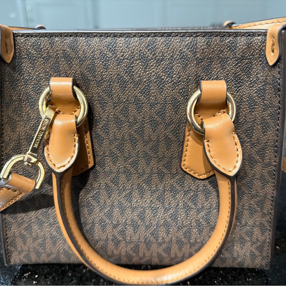 Michael Kors Signature Brown and Tan Mini Bag - Picture 3 of 3